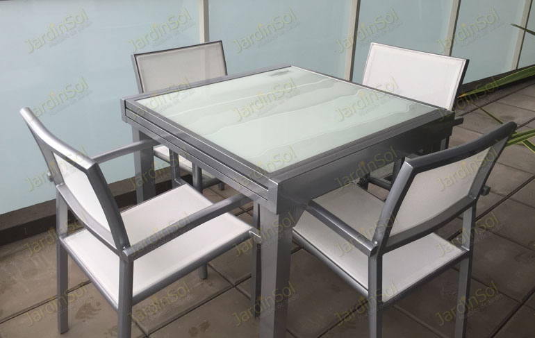 Mesa classic con sillones midas blanco