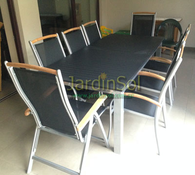 Mesa Boheme 2.20 x 1m con Sillones Fario