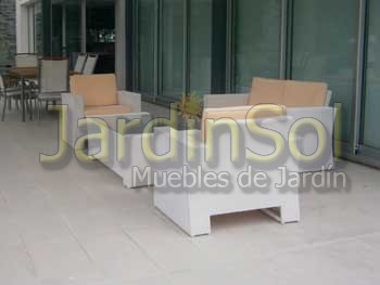 Juego de living de rattan sintetico