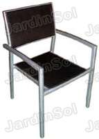 Sillon midas de aluminio para exterior con apoya brazos